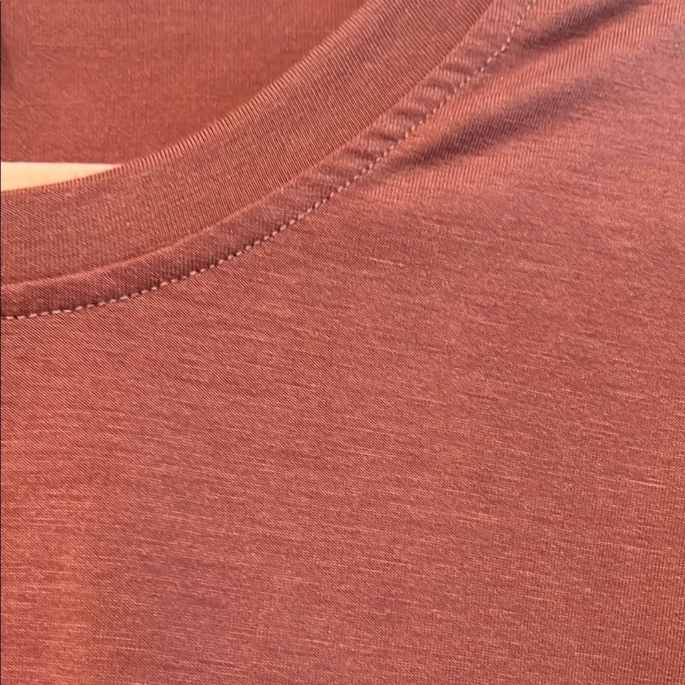 SHEIN Mauve Brown Short Sleeve T-Shirt Casual Style - Picture 7 of 7